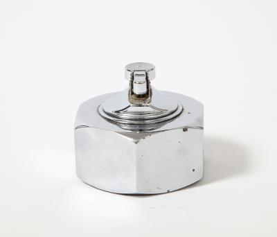 Chromed Steel Tabletop Lighter France c 1960