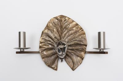 Chrystiane Charles Pair of sconces model nenuphar By Chrystiane Charles