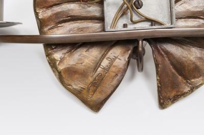 Chrystiane Charles Pair of sconces model nenuphar By Chrystiane Charles