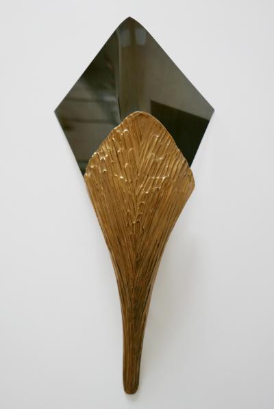 Chrystiane Charles Set of 2 Large Bronze Nefertiti Sconces by Chrystiane Charles for Charles Paris