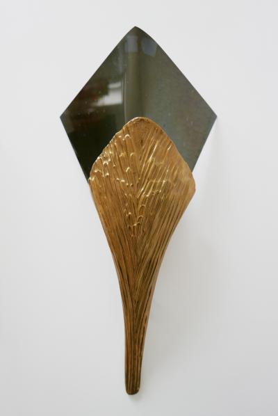 Chrystiane Charles Set of 2 Large Bronze Nefertiti Sconces by Chrystiane Charles for Charles Paris