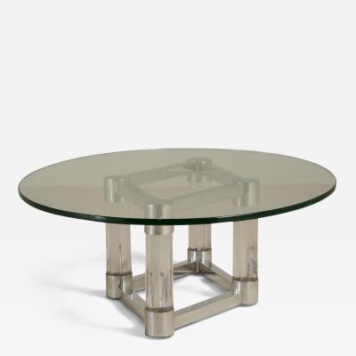 Chunky Lucite and Aluminium Coffee Table 1970s