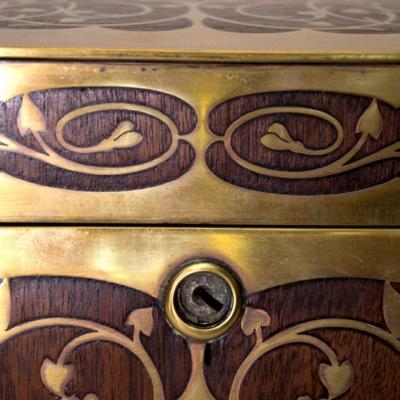 Cigar Humidor with Brass Inlaid England 19th Century