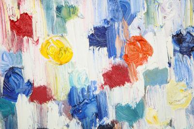 Cindy Shaoul Dripping Dots Cannes 2018 Oil on Canvas Framed Cindy Shaoul