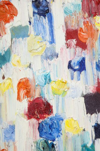 Cindy Shaoul Dripping Dots Cannes 2018 Oil on Canvas Framed Cindy Shaoul