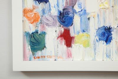 Cindy Shaoul Dripping Dots Cannes 2018 Oil on Canvas Framed Cindy Shaoul