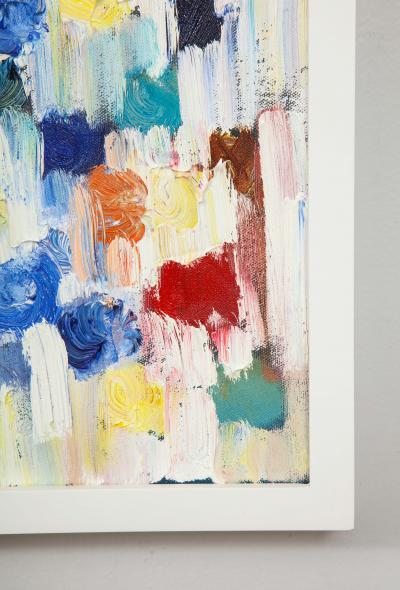 Cindy Shaoul Dripping Dots Cannes 2018 Oil on Canvas Framed Cindy Shaoul