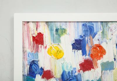 Cindy Shaoul Dripping Dots Cannes 2018 Oil on Canvas Framed Cindy Shaoul