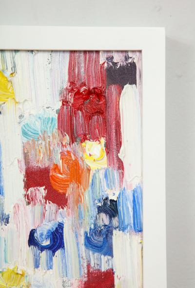 Cindy Shaoul Dripping Dots Cannes 2018 Oil on Canvas Framed Cindy Shaoul