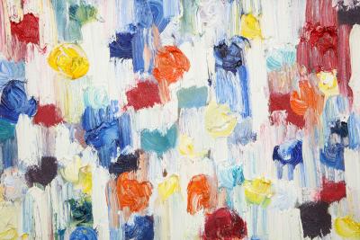 Cindy Shaoul Dripping Dots Cannes 2018 Oil on Canvas Framed Cindy Shaoul