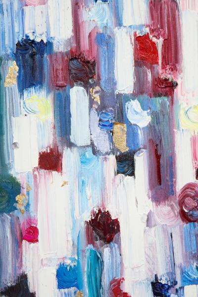 Cindy Shaoul Dripping Dots Hyde Park 2018 Oil Painting on Canvas Framed by Cindy Shaoul