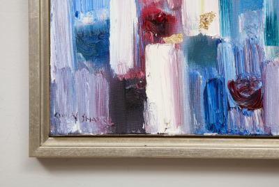 Cindy Shaoul Dripping Dots Hyde Park 2018 Oil Painting on Canvas Framed by Cindy Shaoul