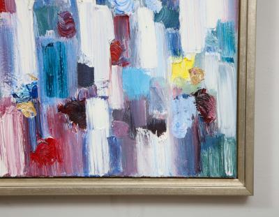 Cindy Shaoul Dripping Dots Hyde Park 2018 Oil Painting on Canvas Framed by Cindy Shaoul