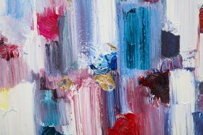 Cindy Shaoul Dripping Dots Hyde Park 2018 Oil Painting on Canvas Framed by Cindy Shaoul