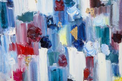 Cindy Shaoul Dripping Dots Hyde Park 2018 Oil Painting on Canvas Framed by Cindy Shaoul
