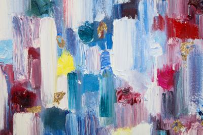Cindy Shaoul Dripping Dots Hyde Park 2018 Oil Painting on Canvas Framed by Cindy Shaoul