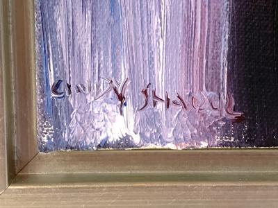 Cindy Shaoul Dripping Dots Hyde Park 2018 Oil Painting on Canvas Framed by Cindy Shaoul