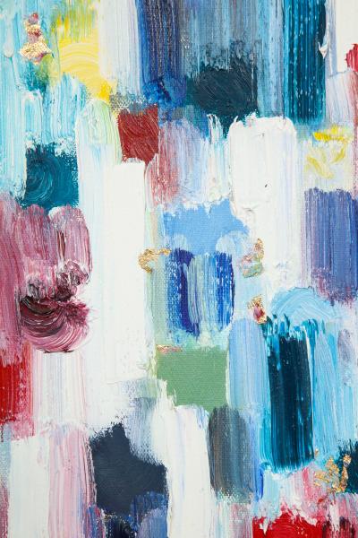 Cindy Shaoul Dripping Dots Regents Park London 2018 Oil and Gold Leaf by Cindy Shaoul