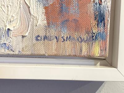 Cindy Shaoul Dripping Dots Rotterdam 2017 Oil on Canvas Framed Cindy Shaoul