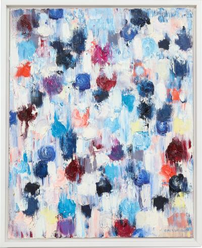 Cindy Shaoul Dripping Dots Rotterdam 2017 Oil on Canvas Framed Cindy Shaoul