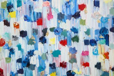 Cindy Shaoul Dripping Dots San Miguel Original Oil Painting on Canvas by Cindy Shaoul 2018
