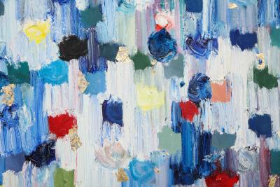 Cindy Shaoul Dripping Dots San Miguel Original Oil Painting on Canvas by Cindy Shaoul 2018