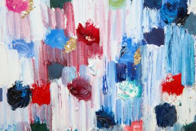 Cindy Shaoul Dripping Dots San Miguel Original Oil Painting on Canvas by Cindy Shaoul 2018