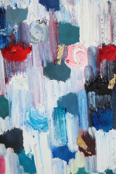 Cindy Shaoul Dripping Dots San Miguel Original Oil Painting on Canvas by Cindy Shaoul 2018