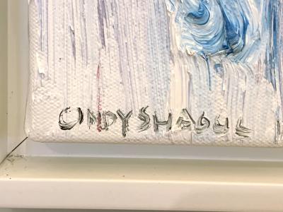 Cindy Shaoul Dripping Dots Shanghai 2018 Oil on Canvas Framed by Cindy Shaoul