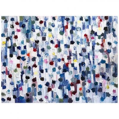 Cindy Shaoul Dripping Dots St Lucia 2018 Oil on Canvas by Cindy Shaoul