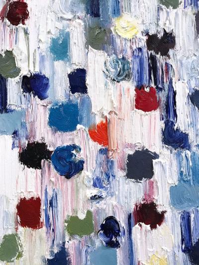 Cindy Shaoul Dripping Dots St Lucia 2018 Oil on Canvas by Cindy Shaoul