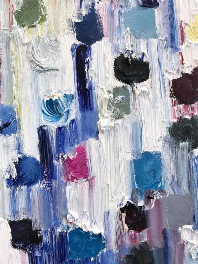 Cindy Shaoul Dripping Dots St Lucia 2018 Oil on Canvas by Cindy Shaoul