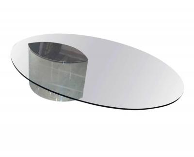 Cini Boeri Lunario Table by Cini Boeri for Gavina Stainless Steel Glass