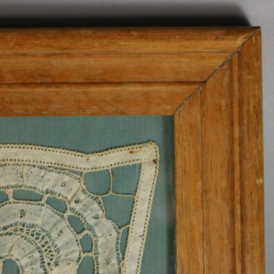 Circa 1700 Lace Embroidered Picture