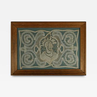 Circa 1700 Lace Embroidered Picture