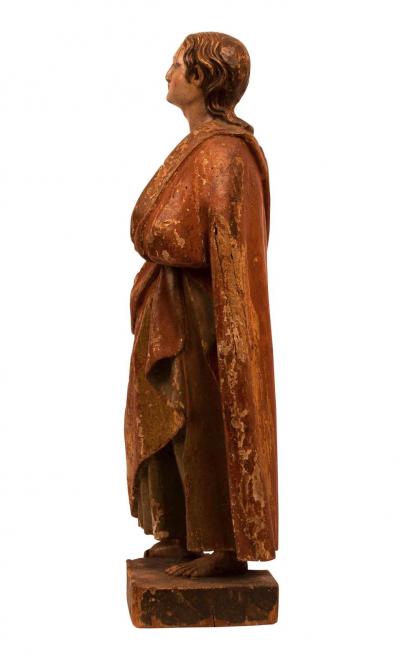 Circa 1700 Large Carved Wood Spanish Colonial Saint Joseph