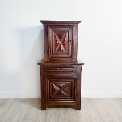 Circa 1700 Small Early French Buffet Deux Corps