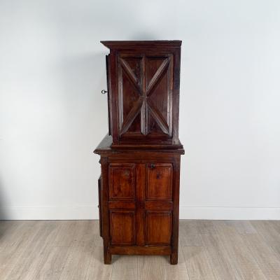 Circa 1700 Small Early French Buffet Deux Corps