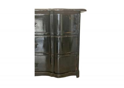 Circa 1730 Ebonized Louis XIV Arbalette Commode from Switzerland