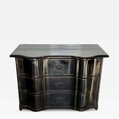 Circa 1730 Ebonized Louis XIV Arbalette Commode from Switzerland