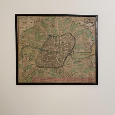 Circa 1732 Map of Nuremberg