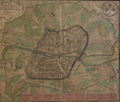 Circa 1732 Map of Nuremberg