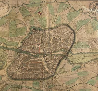 Circa 1732 Map of Nuremberg