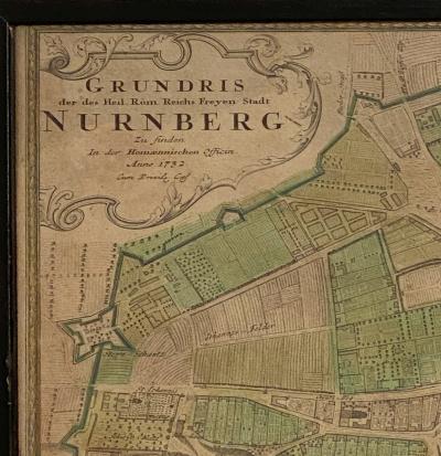 Circa 1732 Map of Nuremberg