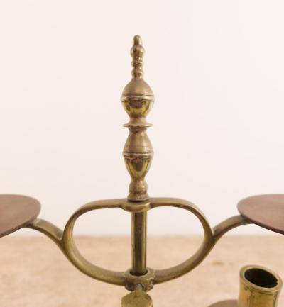 Circa 1750 Brass Candlesticks A Pair