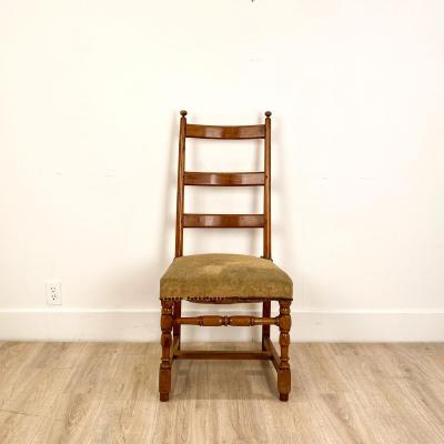 Circa 1750 Ladder Back Side Chair Continental