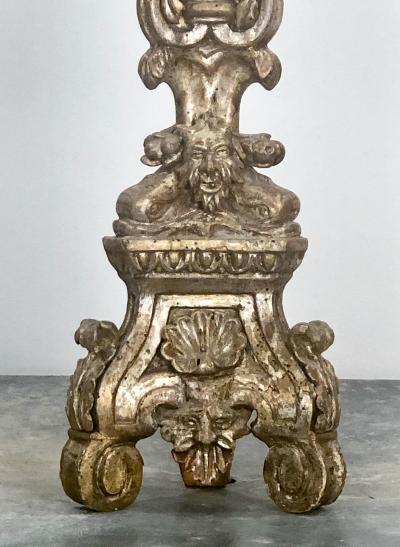 Circa 1780 Baroque Silver Gilt Pricket Italy