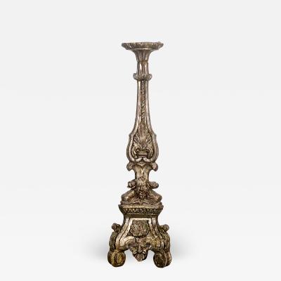 Circa 1780 Baroque Silver Gilt Pricket Italy