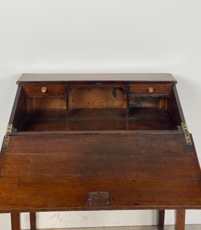 Circa 1780 Elm Georgian One Drawer Desk England