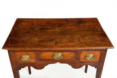 Circa 1780 English George III Patinated Oak Antique Writing Table